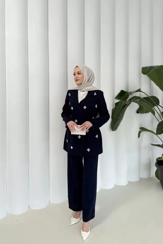 Taşlı Ceketli Takım 32-2304