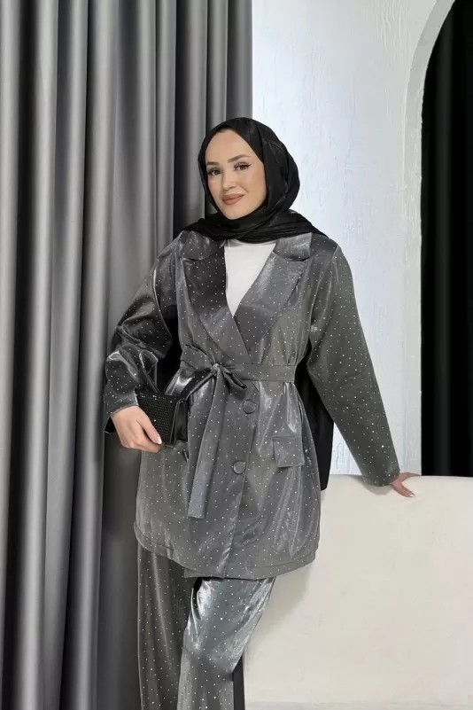Taşlı Ceketli Takım 32-3530