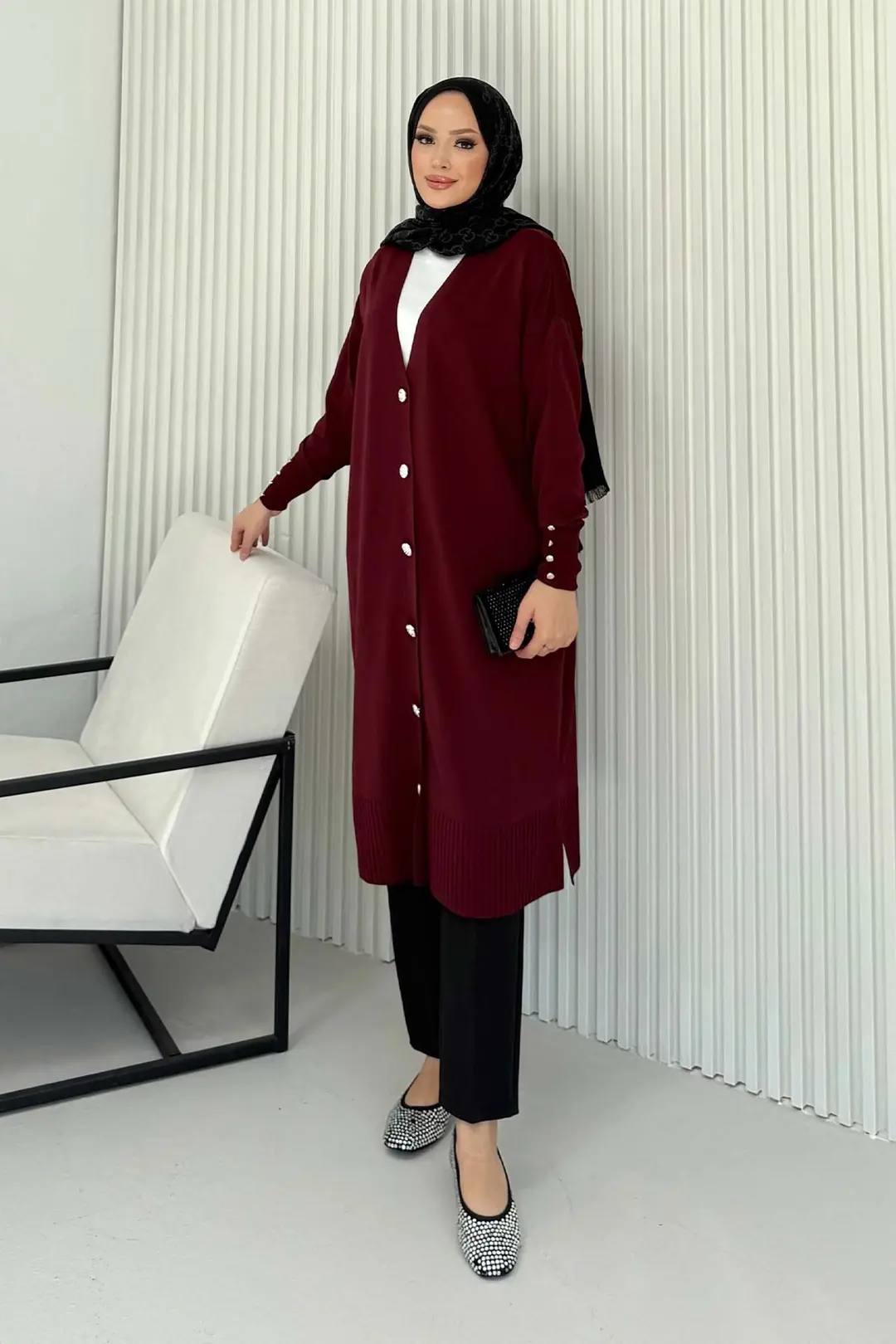 Soğuk İplik Triko Düğmeli Hırka 70-2529
