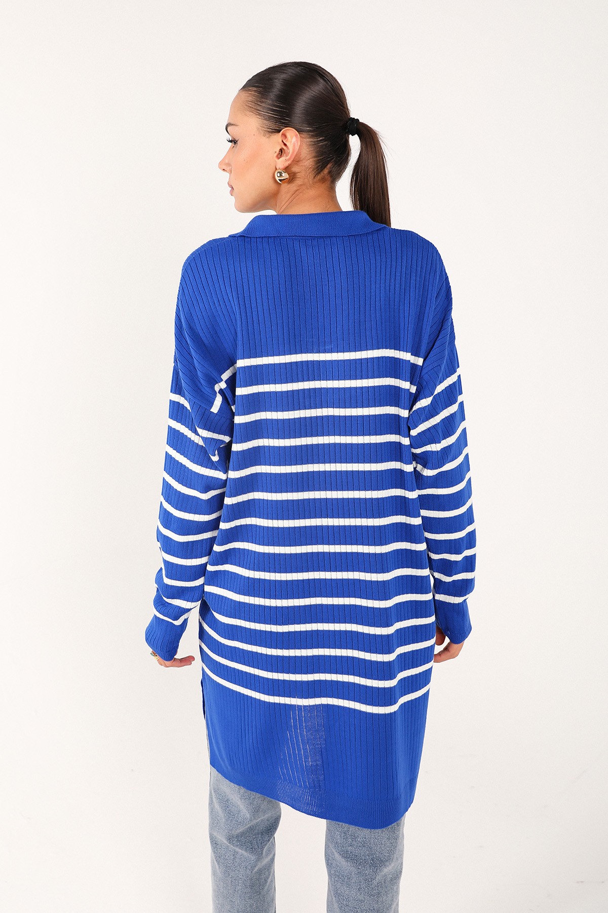 Çizgili Triko Tunik 70-24325