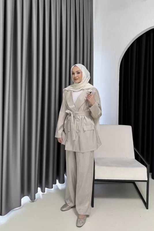 Taşlı Ceketli Takım 32-3530