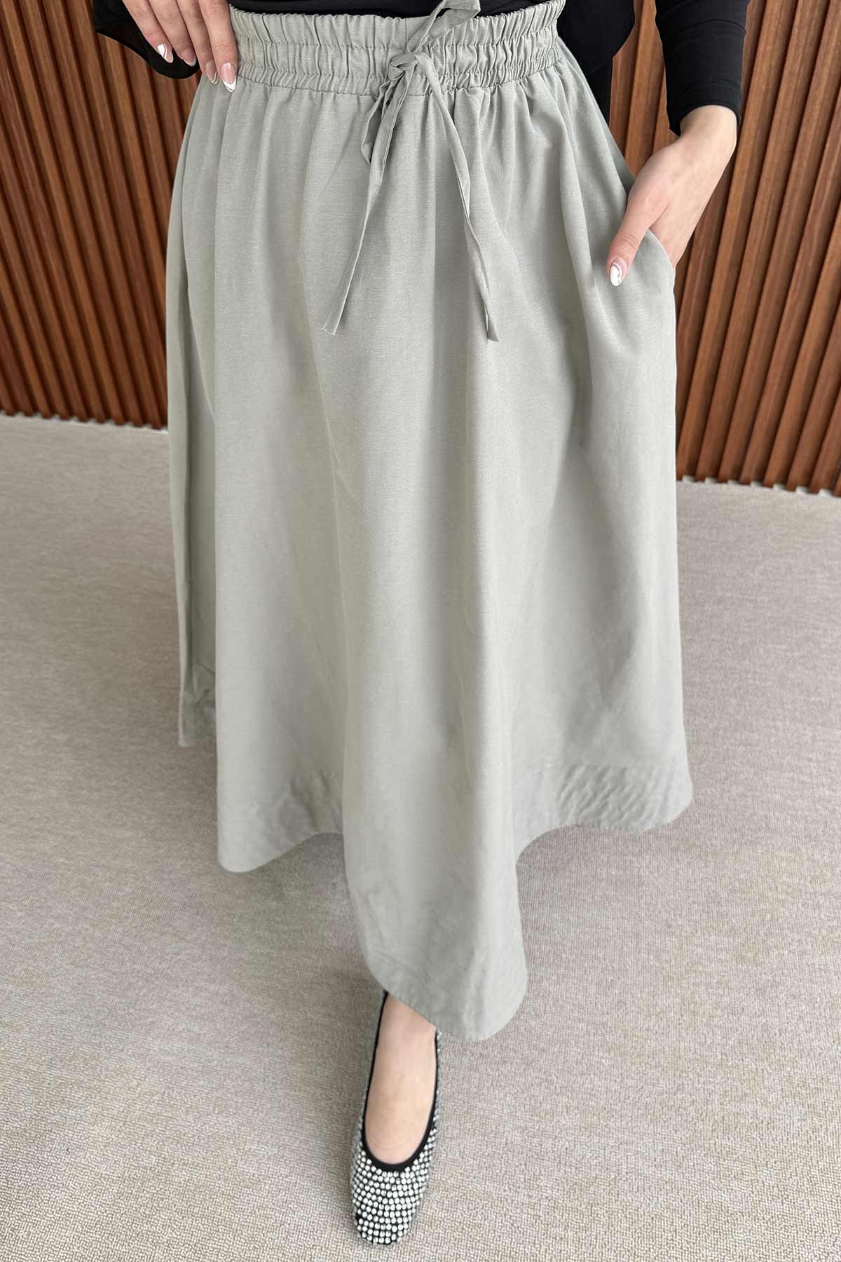 Beli Lastikli Etek 3-2225