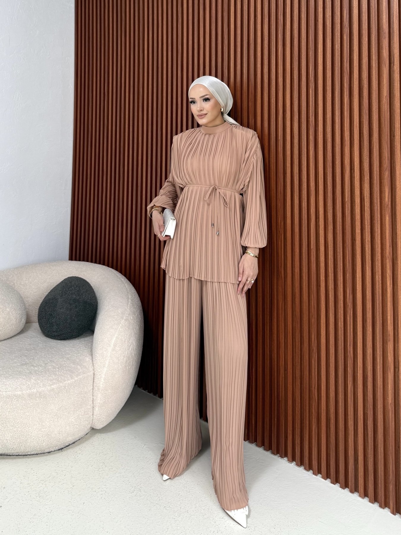 Piliseli Pantolonlu Takım 32-2335
