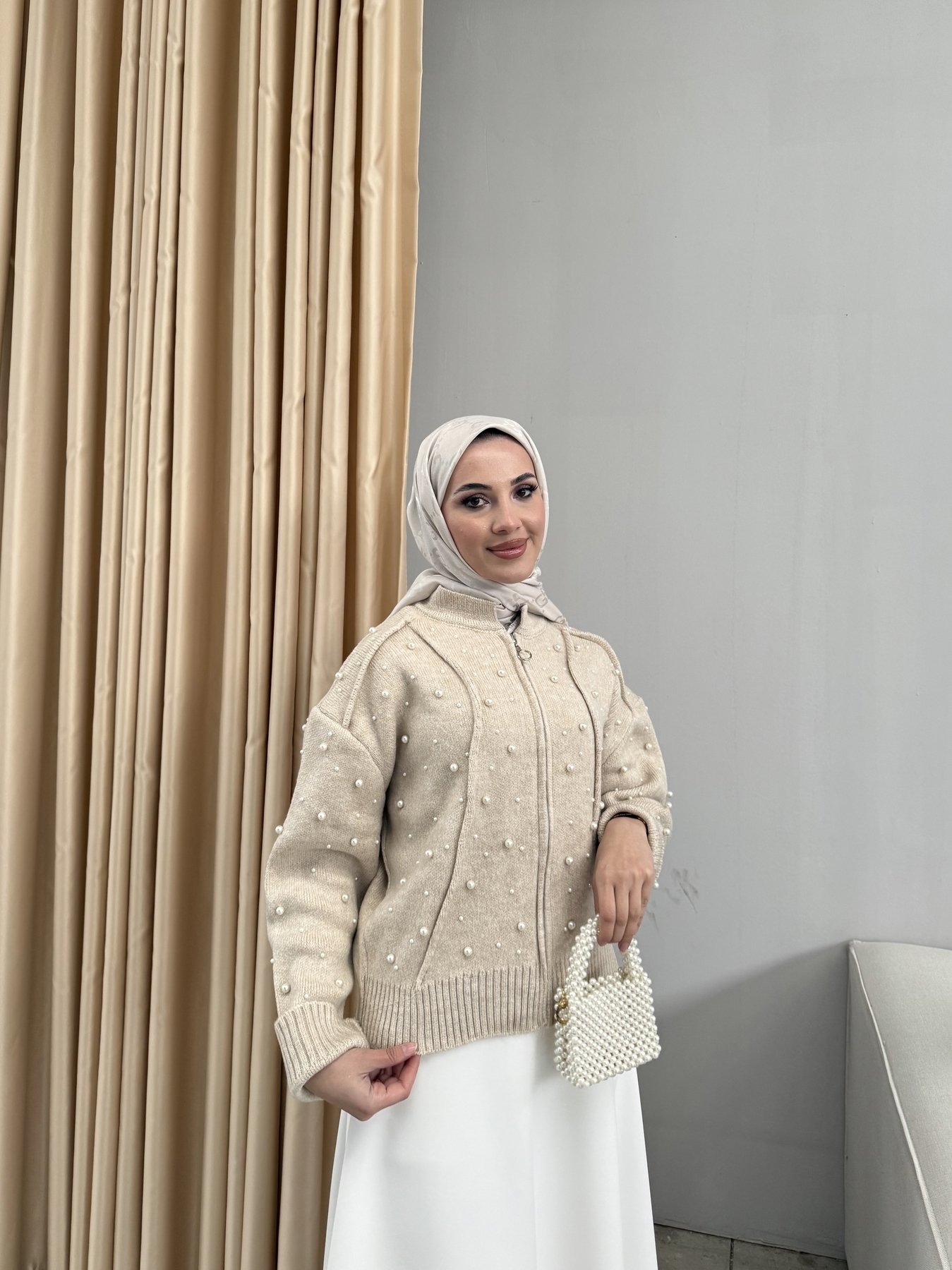 İncili Triko Hırka 32-7007