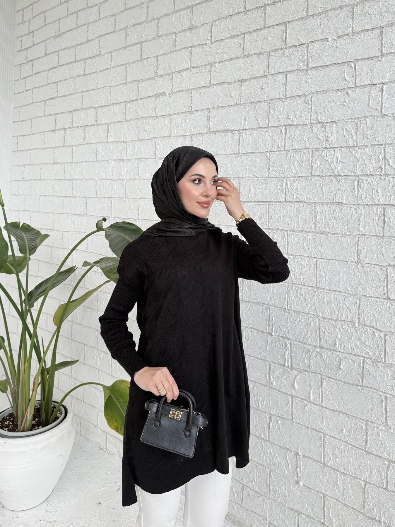 Desenli Triko Tunik 70-2223