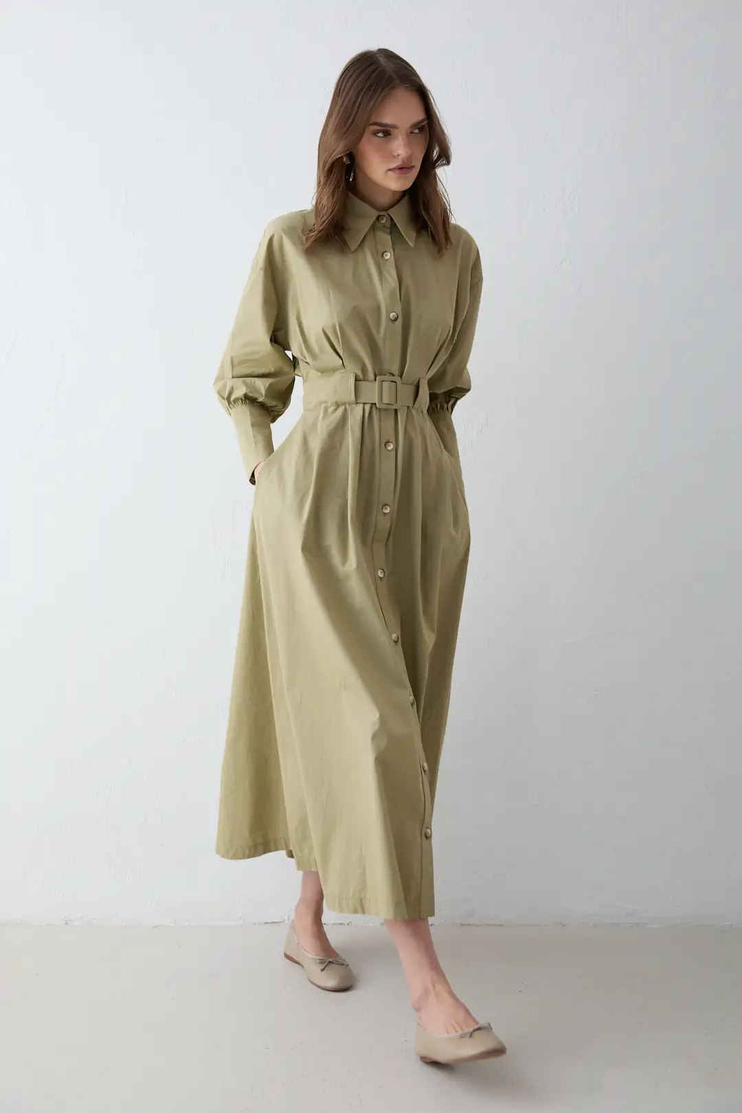 Poplin Elbise 32-2707 · 2