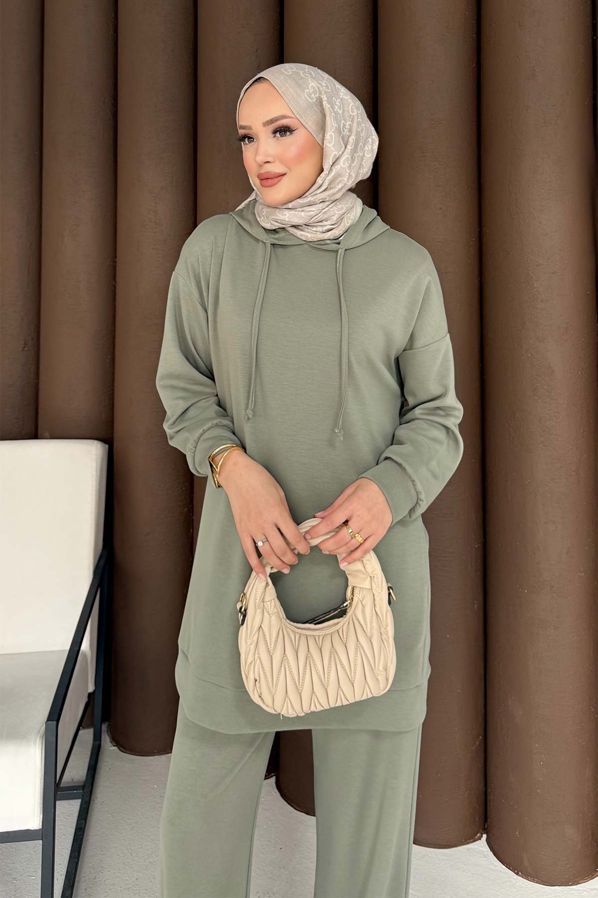 Kapüşonlu Basic Modal Takım 76-5501
