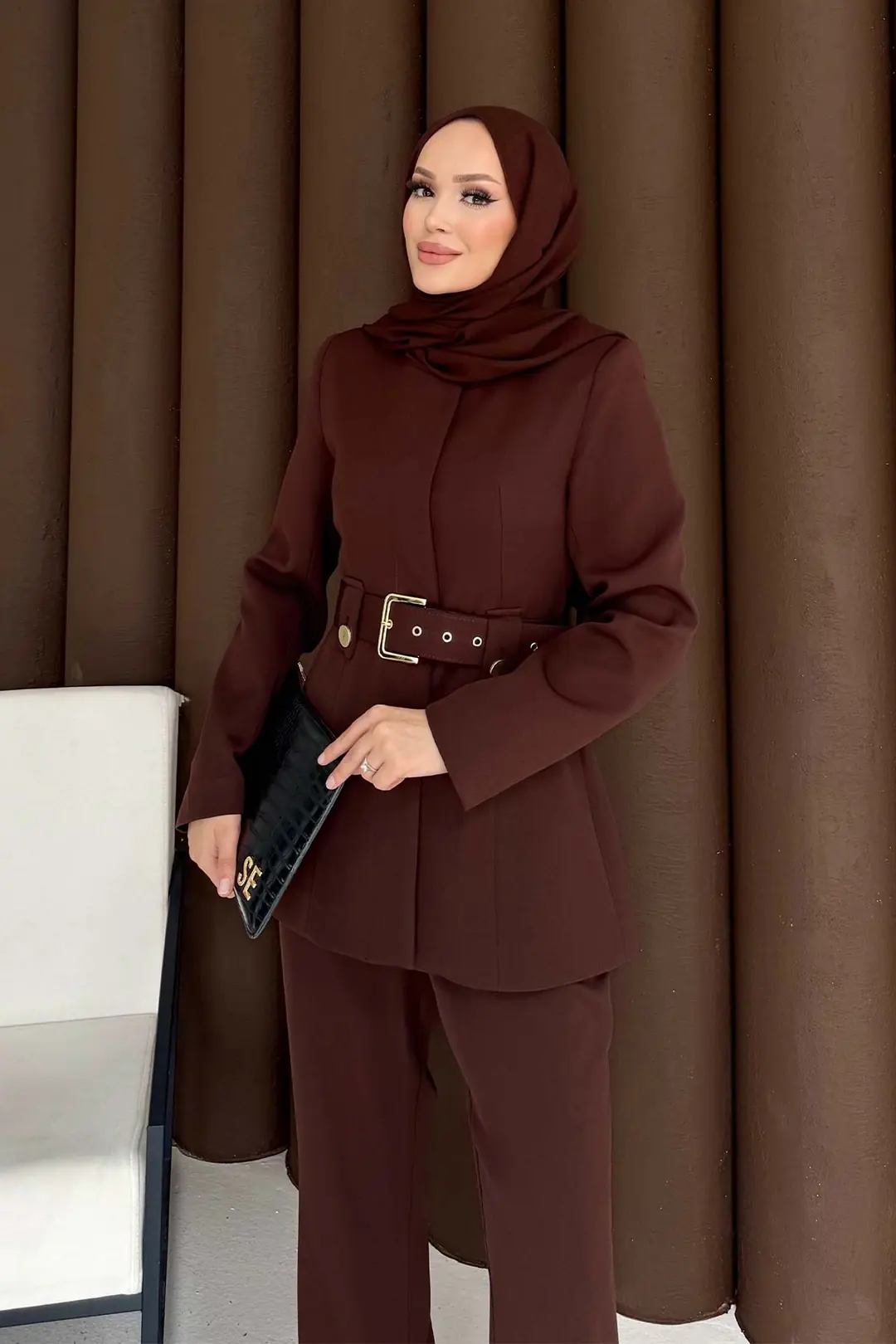 Kemerli Ceketli Takım 32-3304 · 4