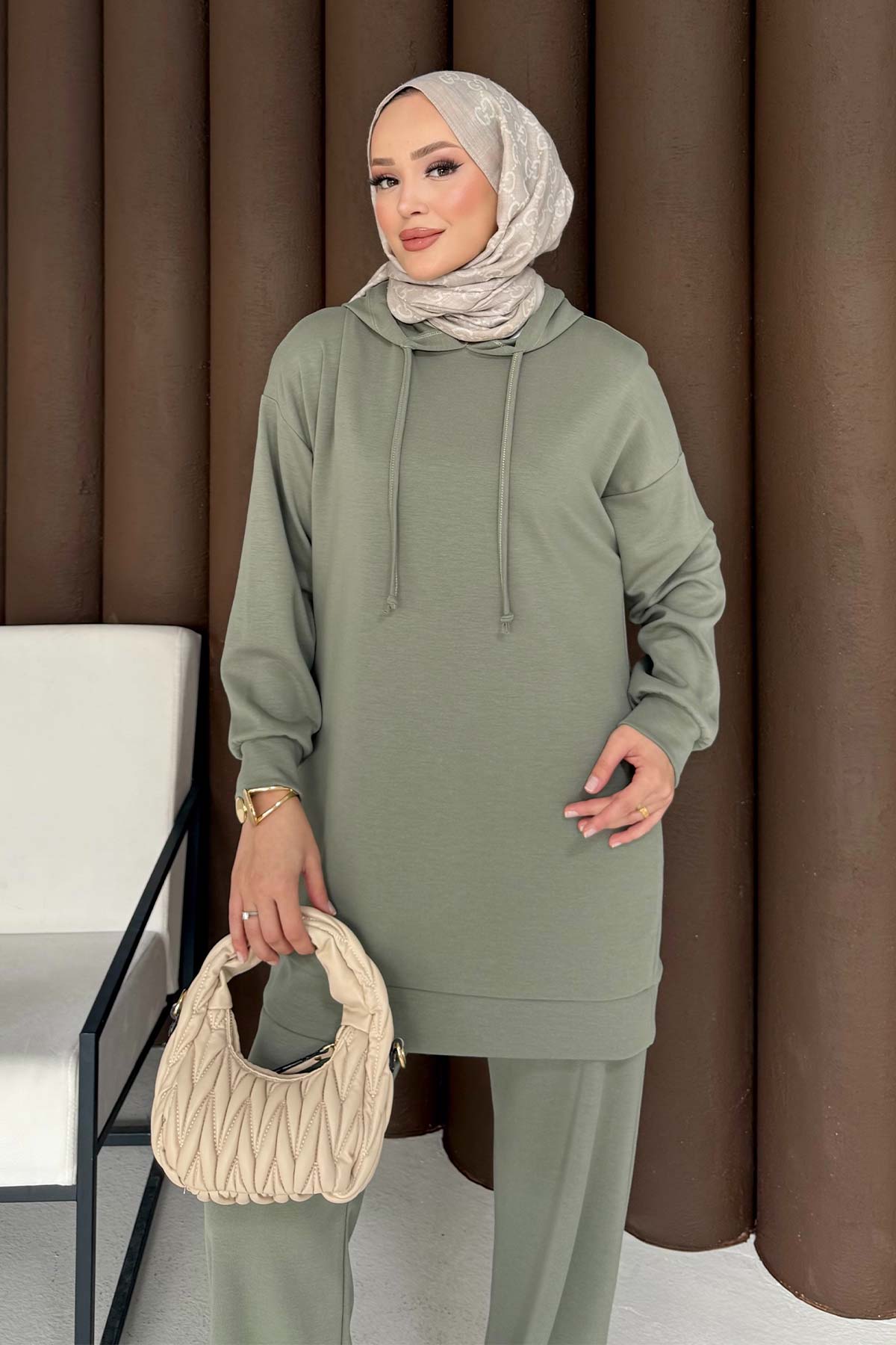Kapüşonlu Basic Modal Takım 76-5501