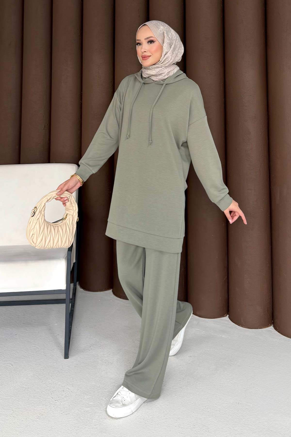 Kapüşonlu Basic Modal Takım 76-5501