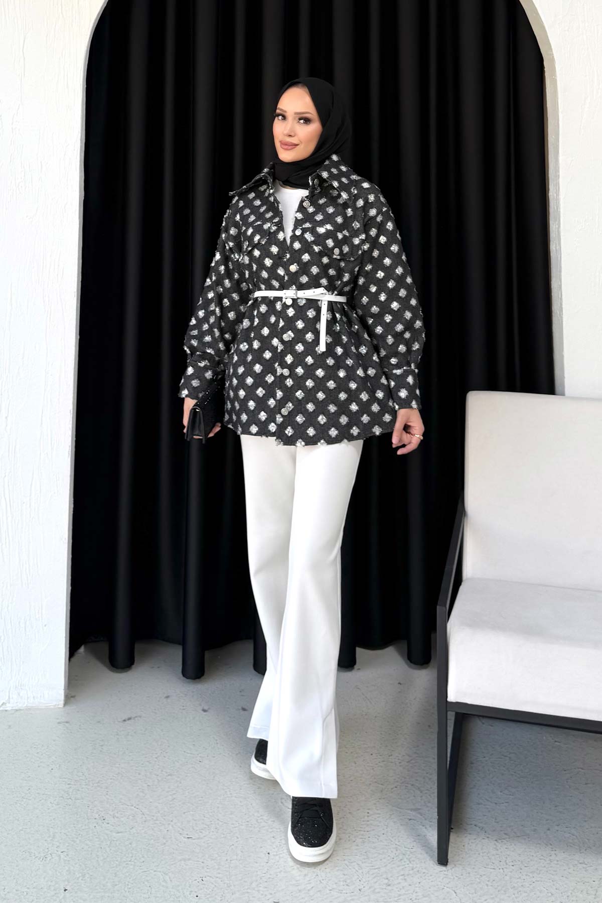 Pullu Kot Ceket 32-3420