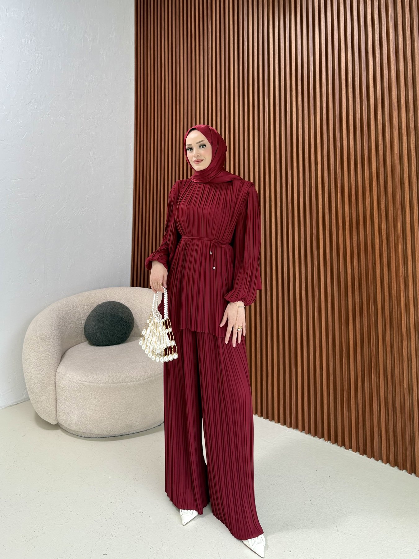 Piliseli Pantolonlu Takım 32-2335