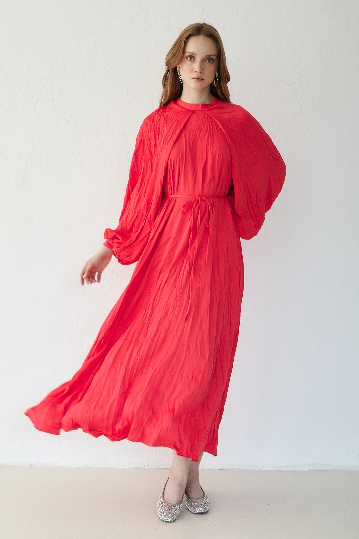 Crash Saten Elbise 32-3558