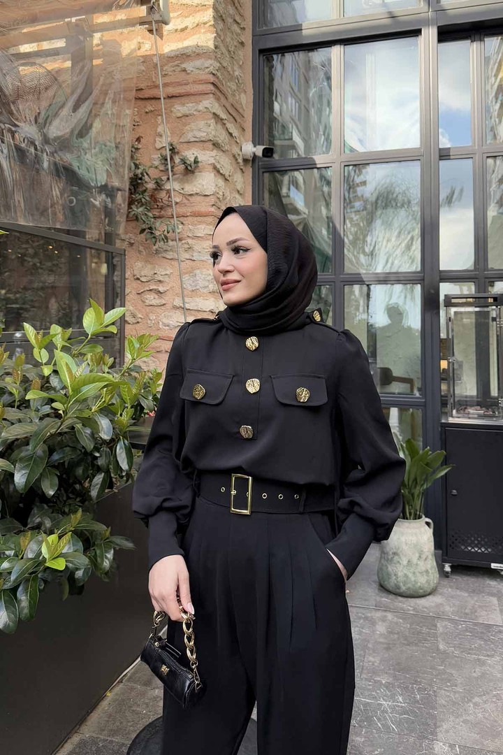 Düğme Detaylı Takım 32-2310