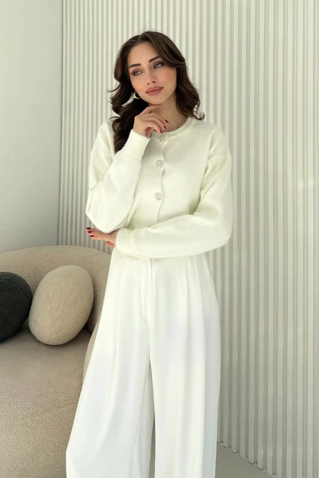 Düğmeli Triko Hırka 70-2430 · 4