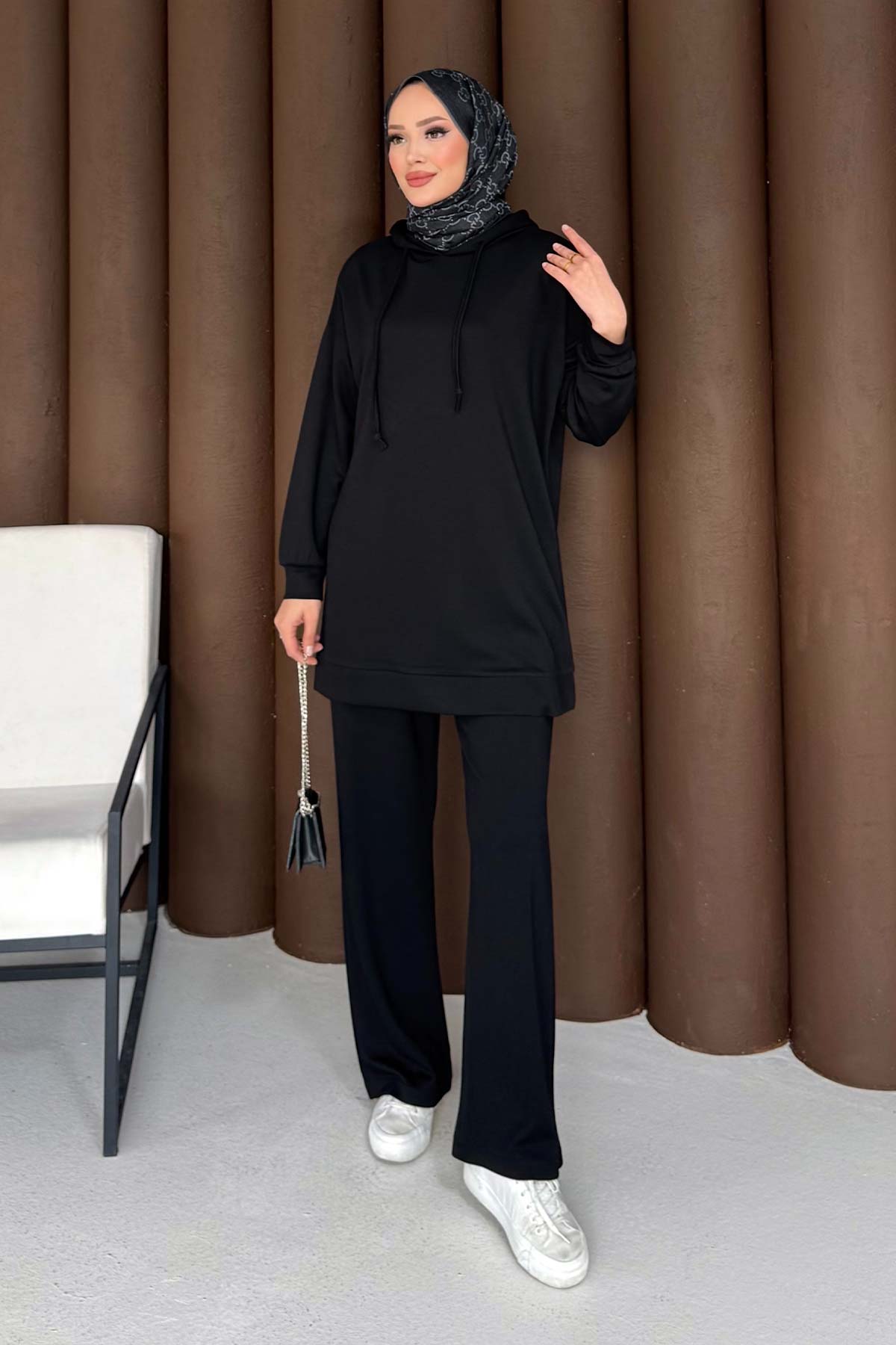 Kapüşonlu Basic Modal Takım 76-5501