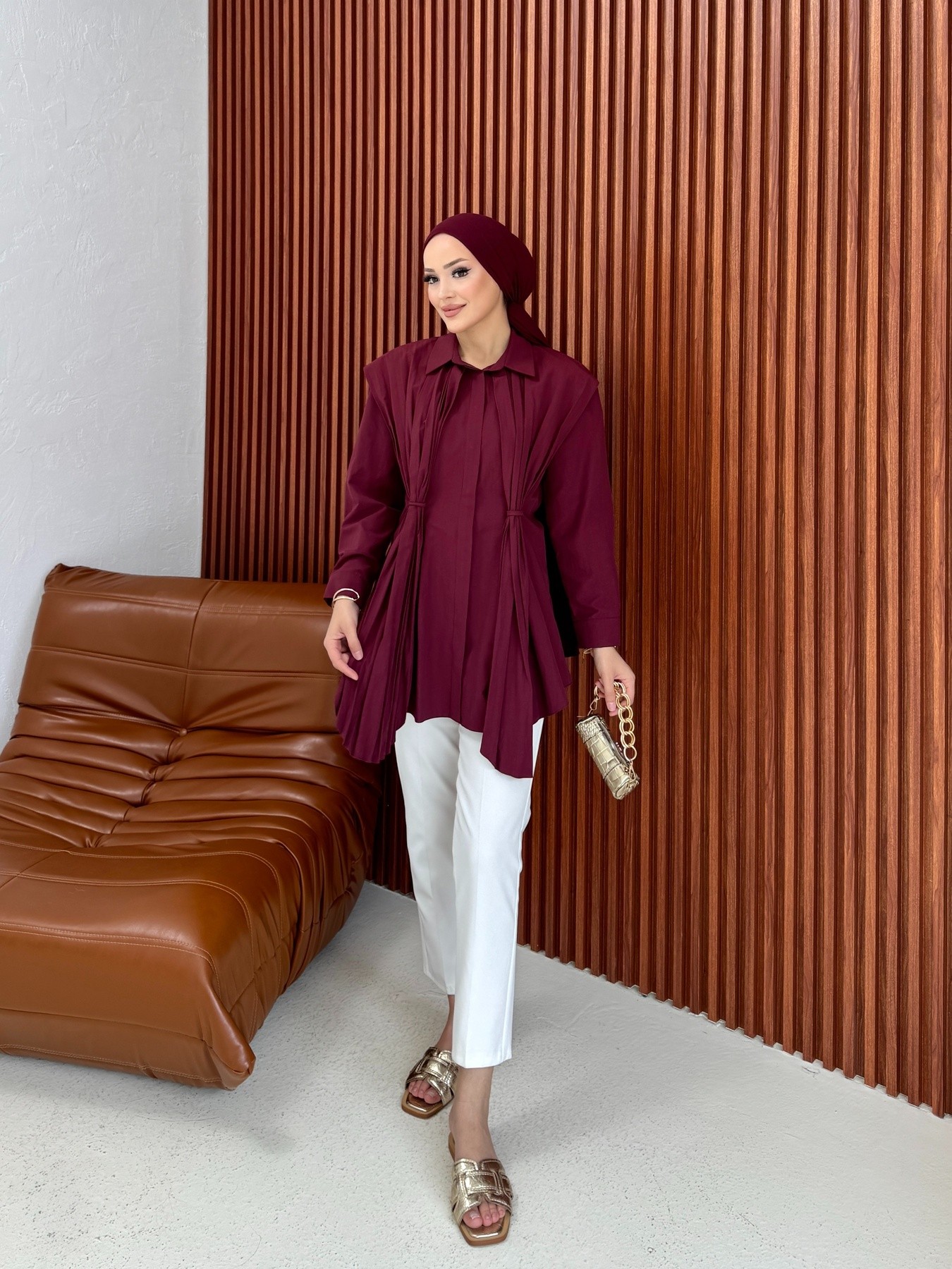 Poplin Piliseli Gömlek 75-1024
