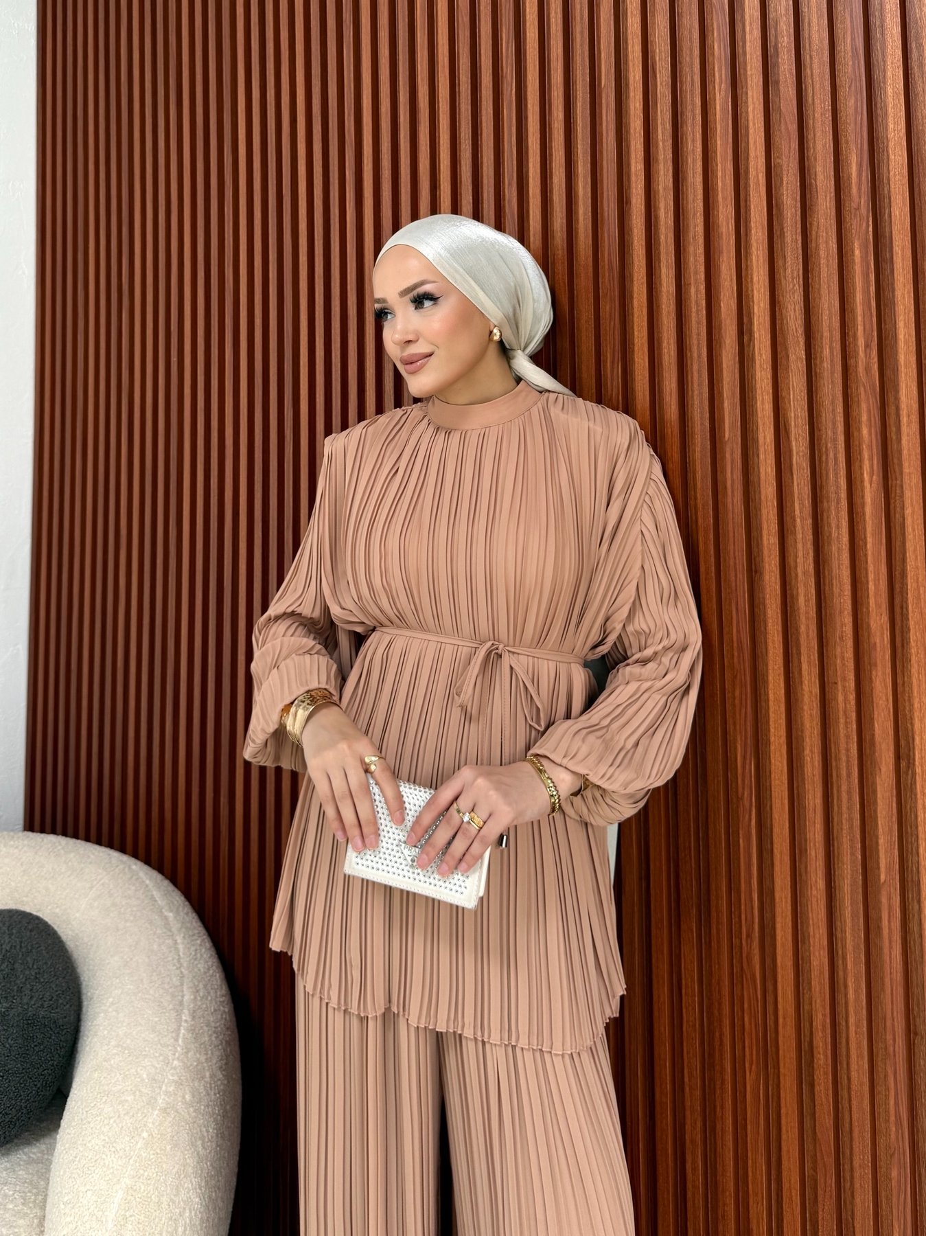 Piliseli Pantolonlu Takım 32-2335