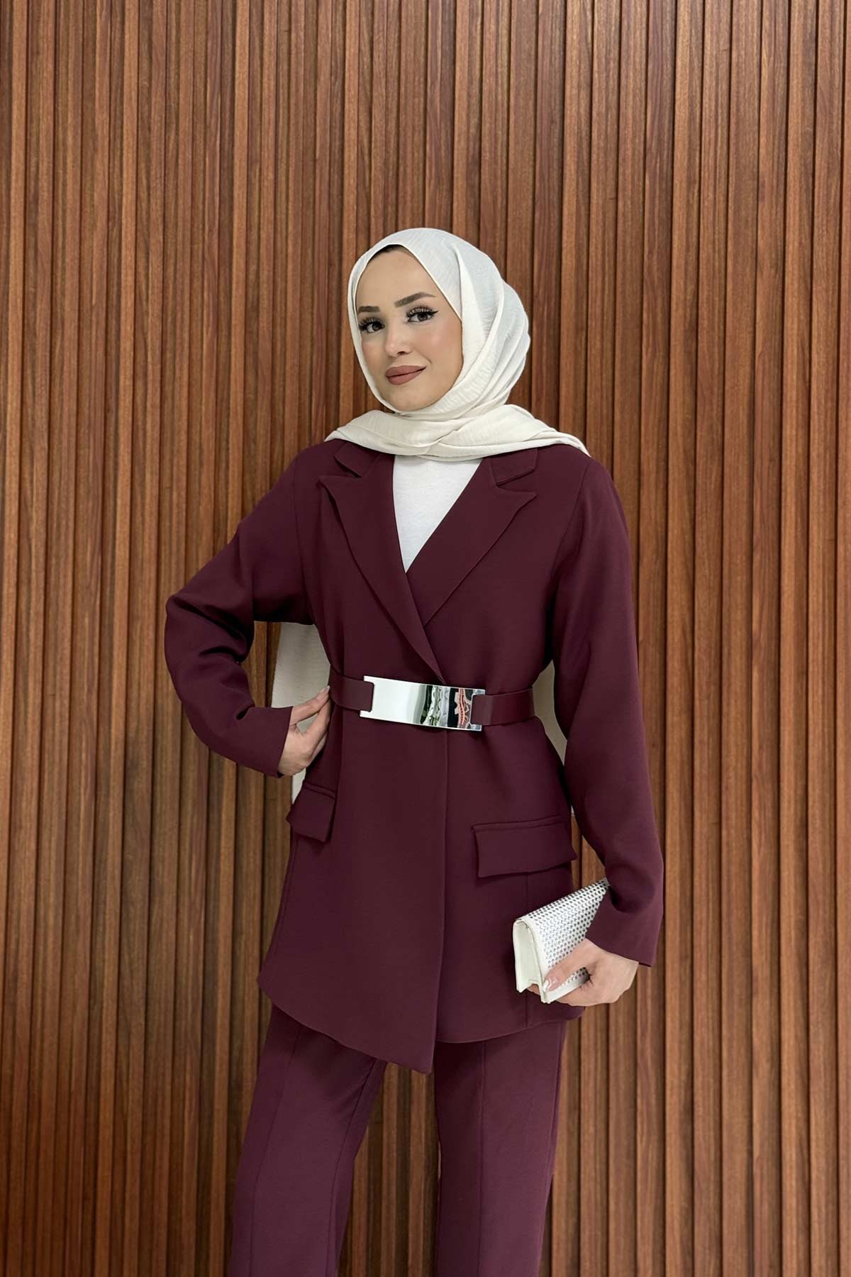 Kemerli Ceketli Takım 32-4010