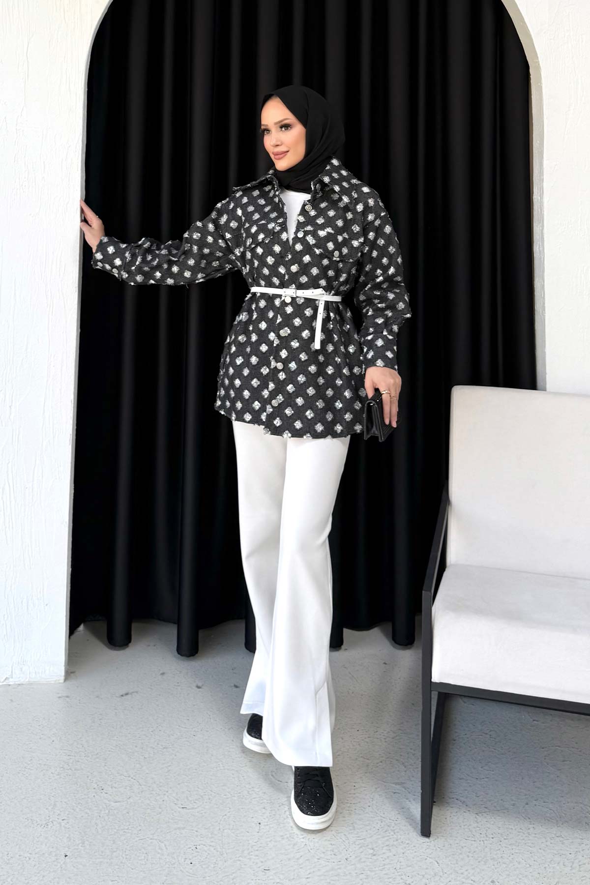 Pullu Kot Ceket 32-3420