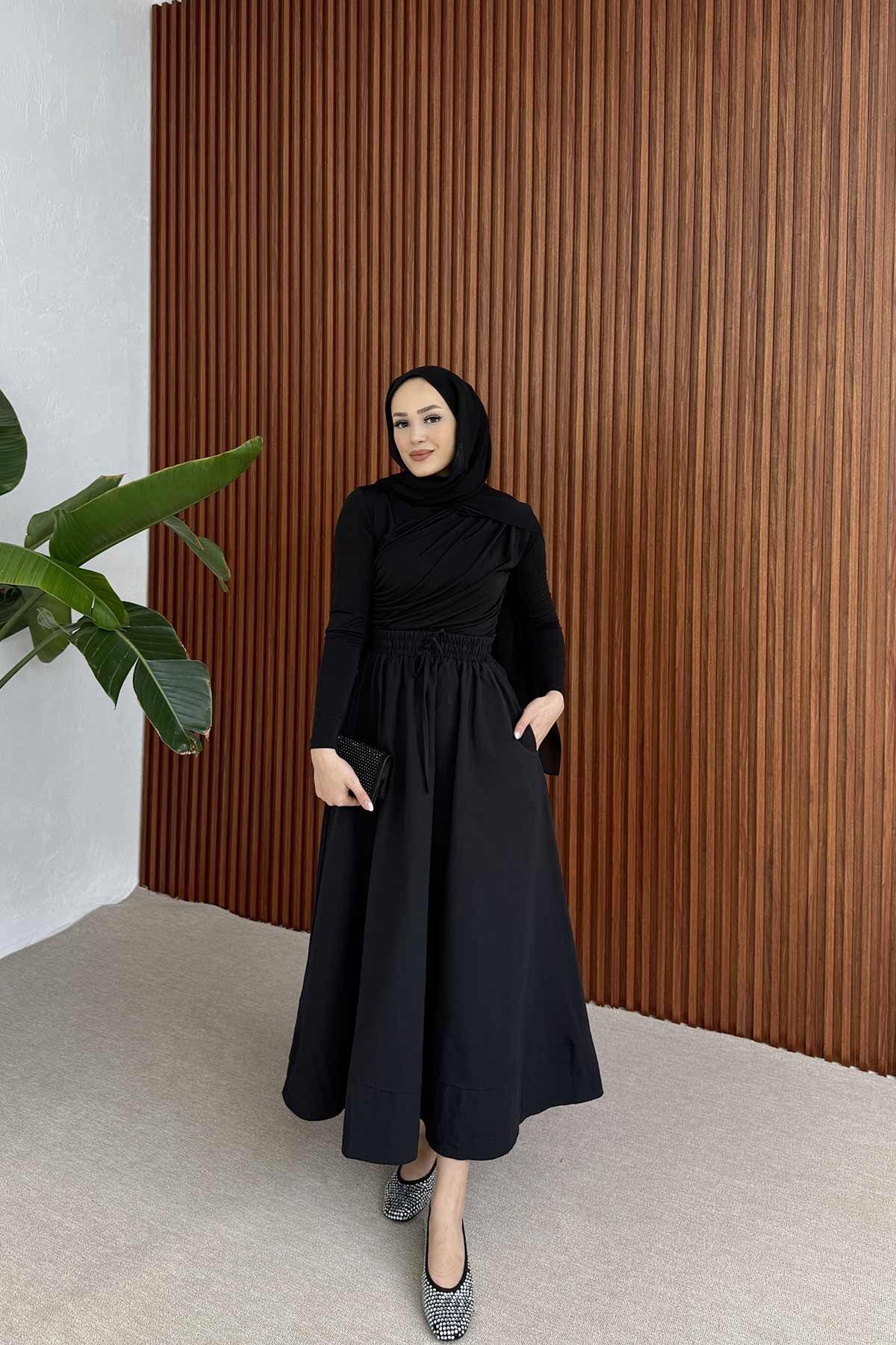 Beli Lastikli Etek 3-2225