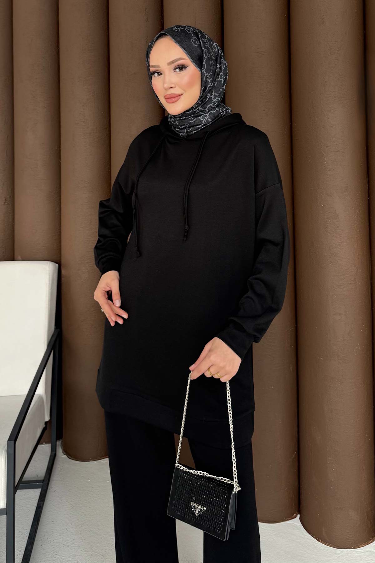 Kapüşonlu Basic Modal Takım 76-5501