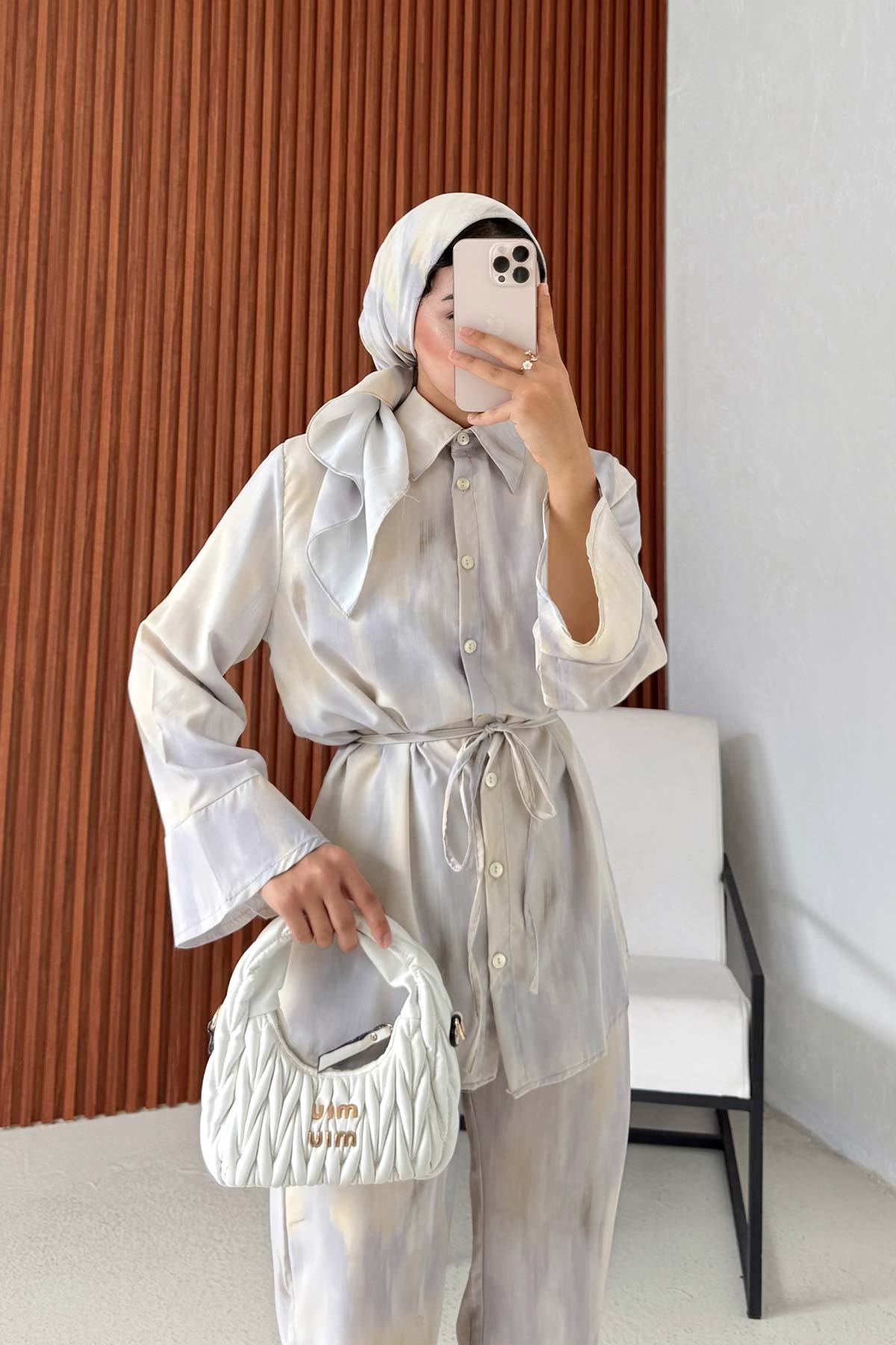 Eşarplı Desenli Takım 32-3599
