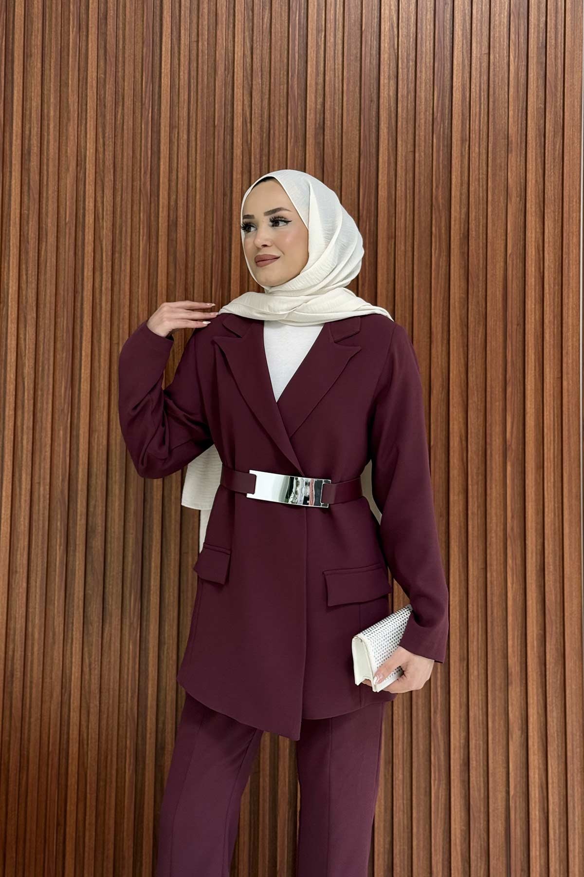 Kemerli Ceketli Takım 32-4010