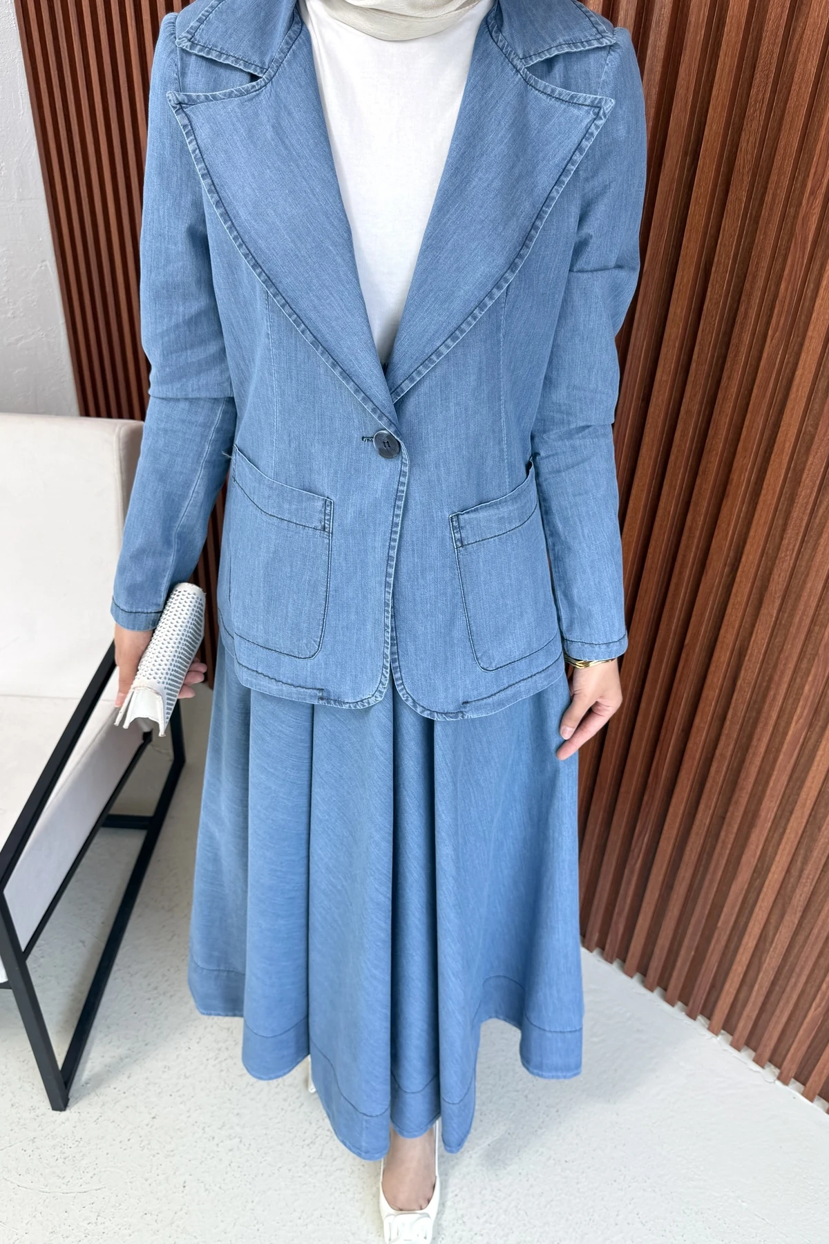 Tensel Ceketli Etekli Takım 32-2361