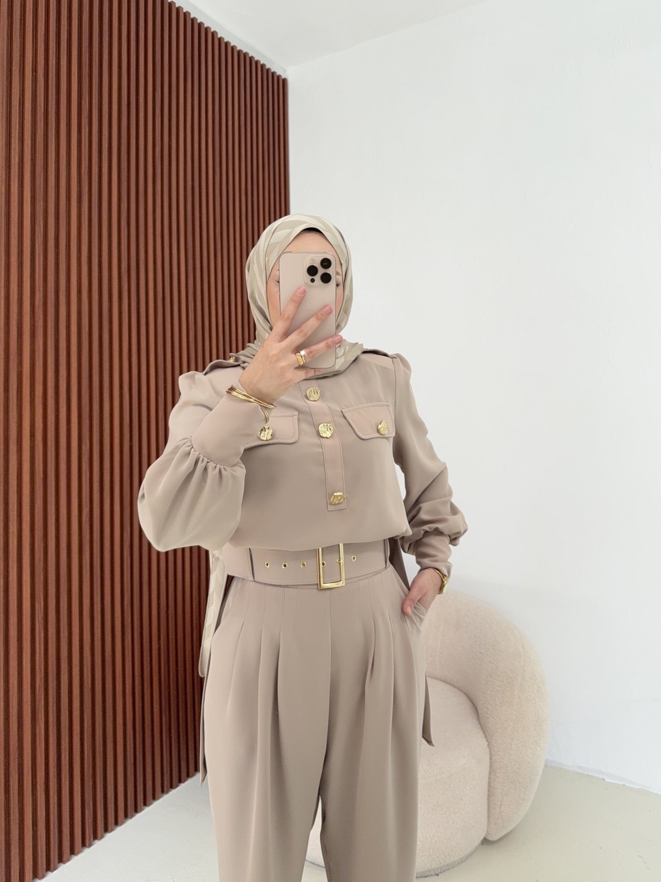 Düğme Detaylı Takım 32-2310
