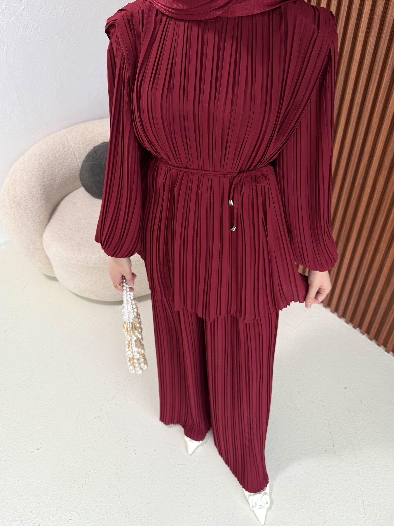 Piliseli Pantolonlu Takım 32-2335