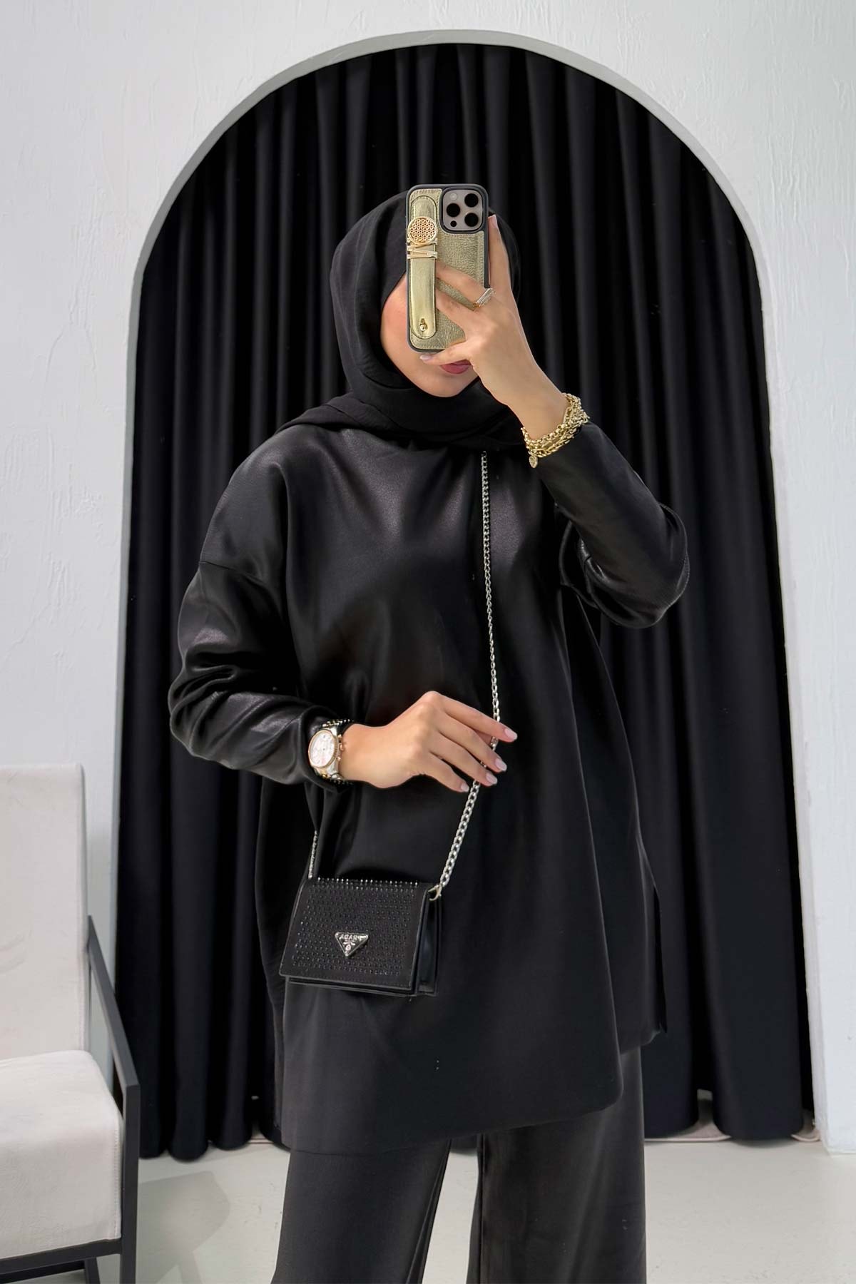 Varaklı Tunik 32-7040-3