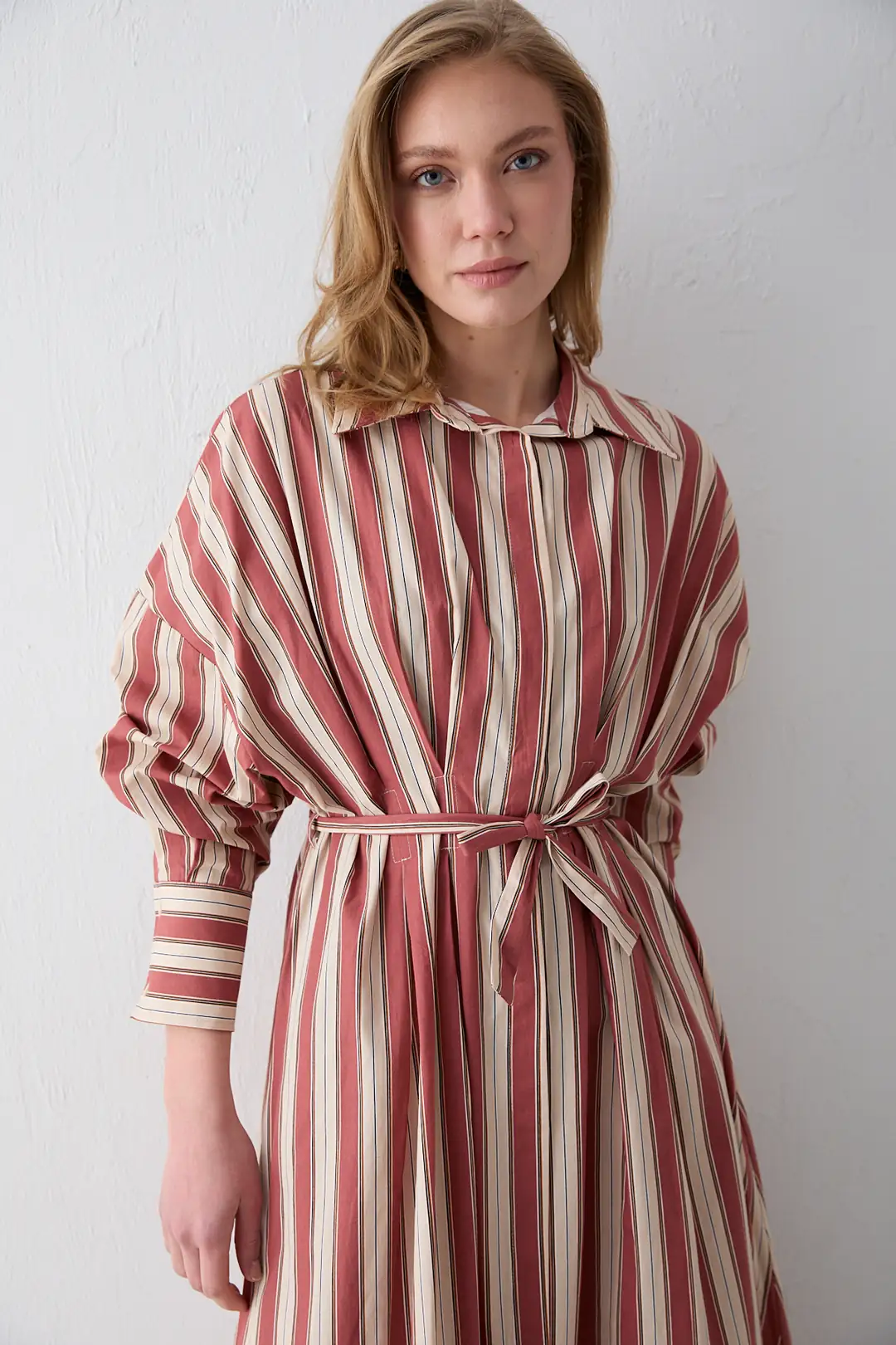 Çizgili Poplin Elbise 3-2326 · 5