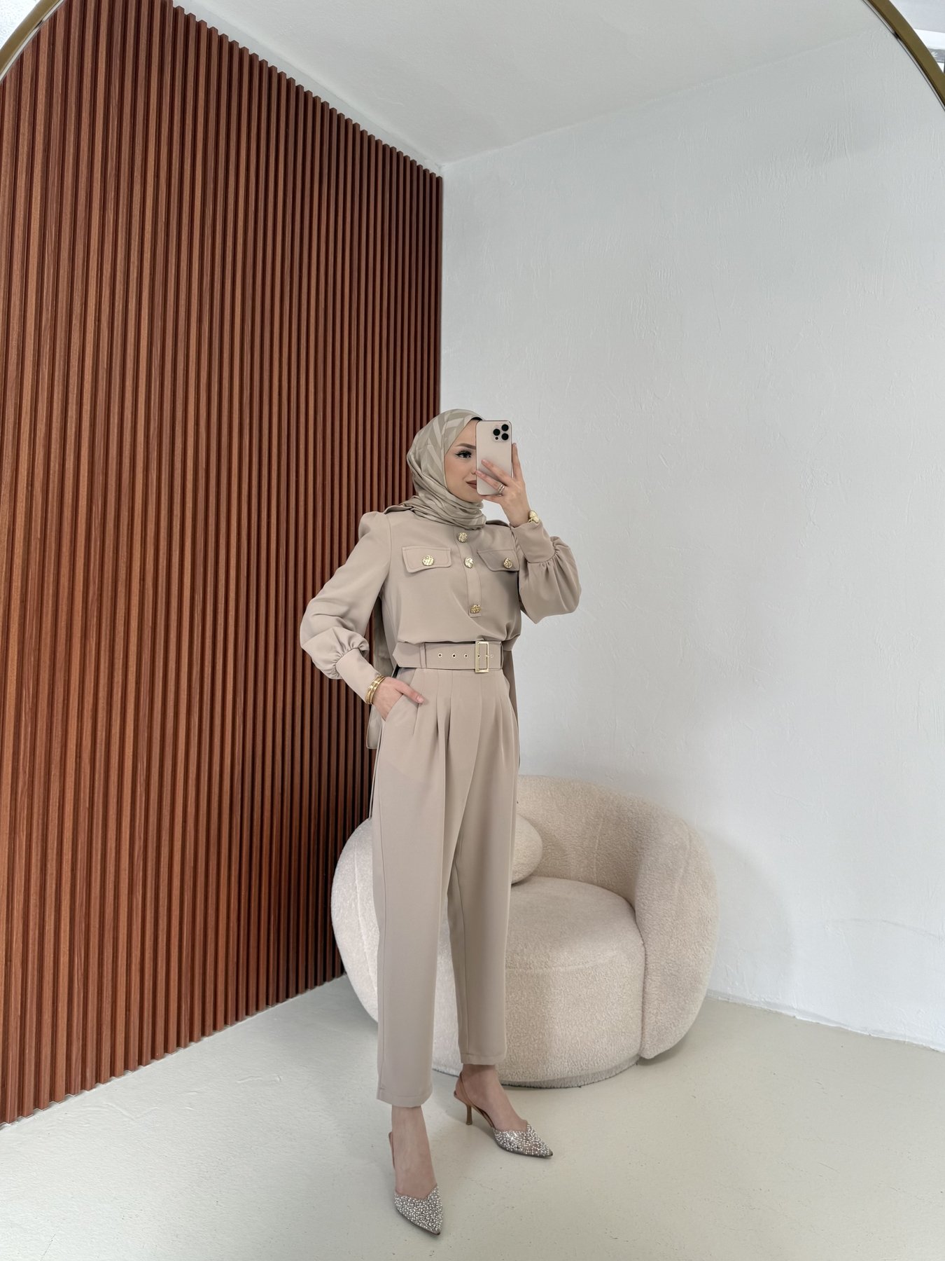 Düğme Detaylı Takım 32-2310