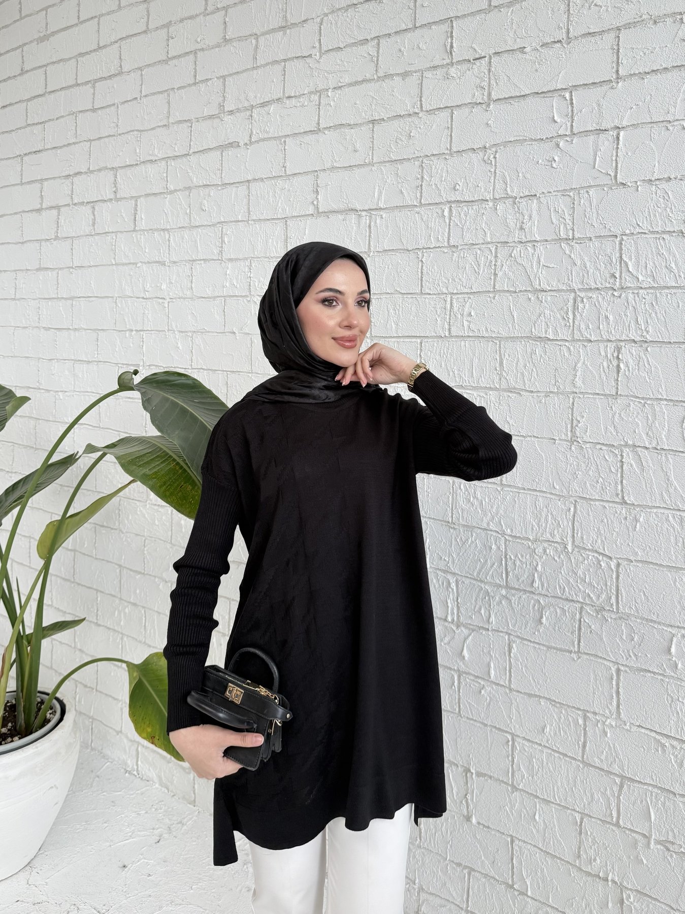 Desenli Triko Tunik 70-2223