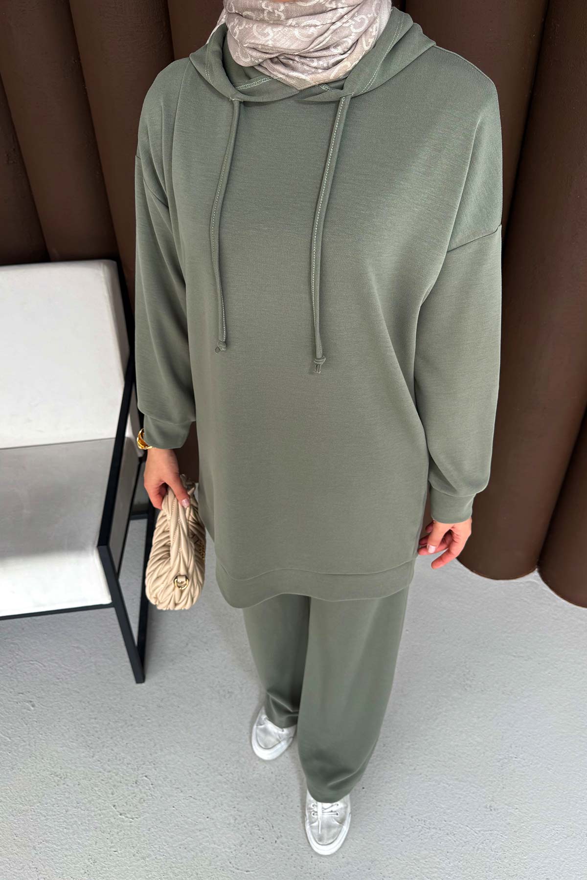 Kapüşonlu Basic Modal Takım 76-5501