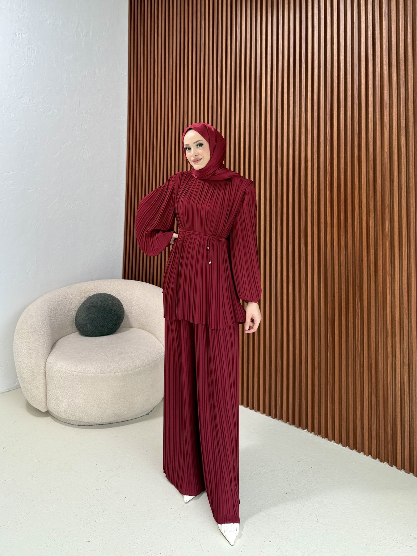 Piliseli Pantolonlu Takım 32-2335