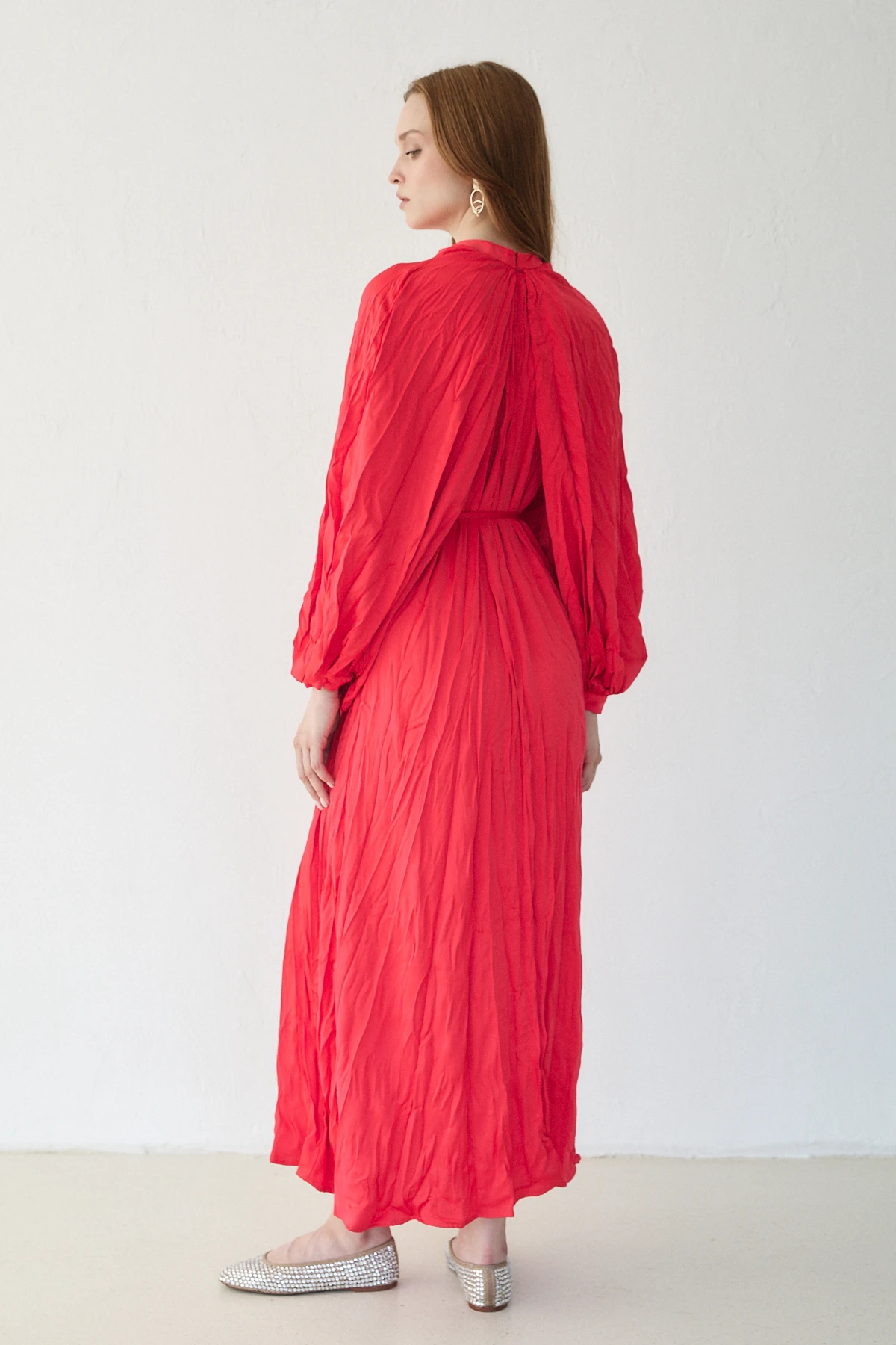 Crash Saten Elbise 32-3558