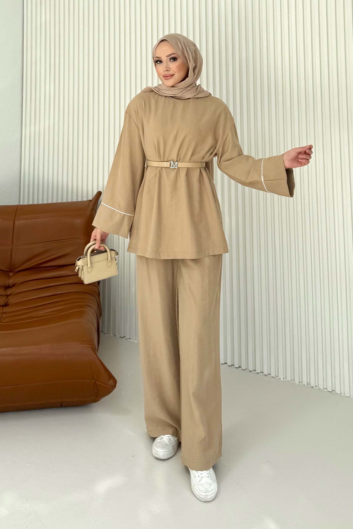 Modal Biyeli Kemerli Takım 32-3718