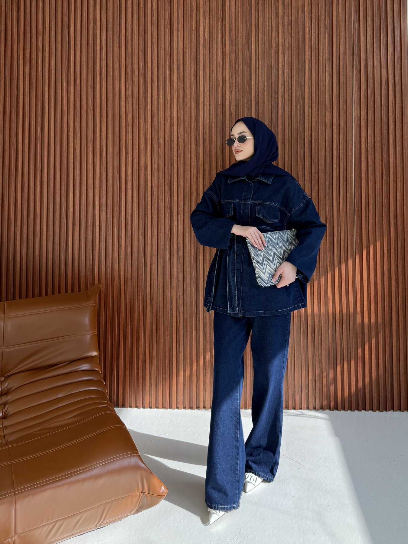 Kuşaklı Denim Takım 3-2230