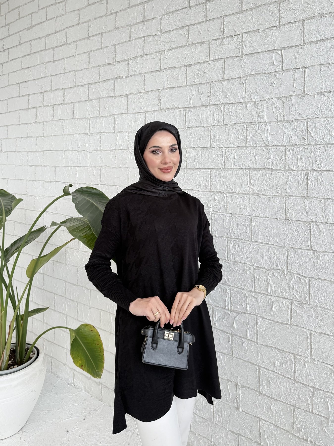 Desenli Triko Tunik 70-2223