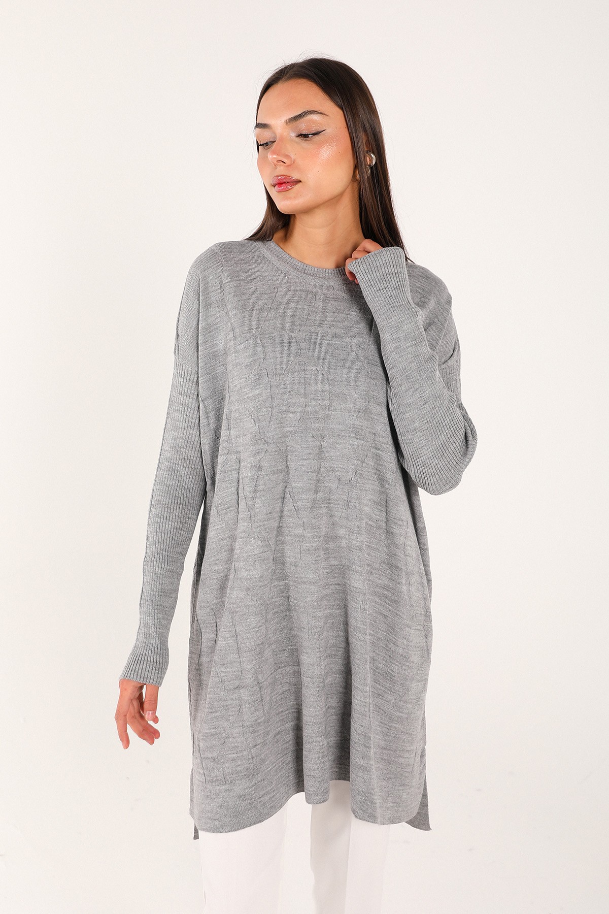 Desenli Triko Tunik 70-2207