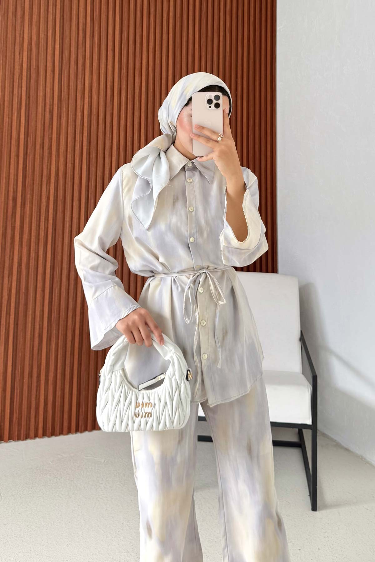 Eşarplı Desenli Takım 32-3599