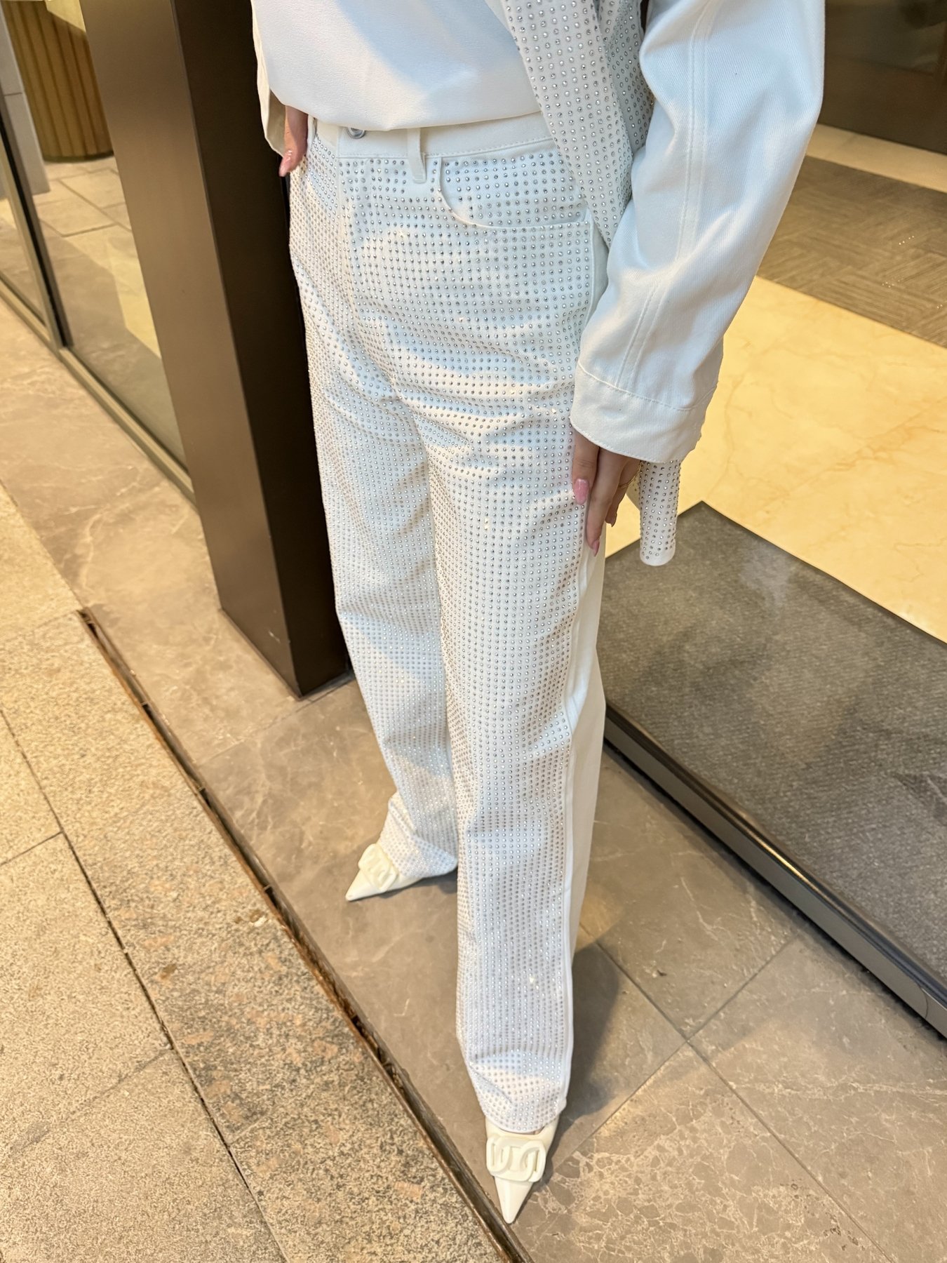 Taşlı Gabardin Pantolon 32-3506