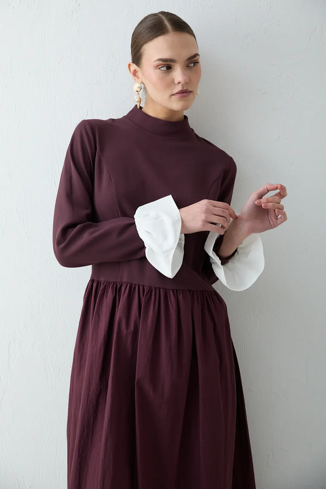 Seyyar Kol Manşetli Elbise 32-2678 · 5