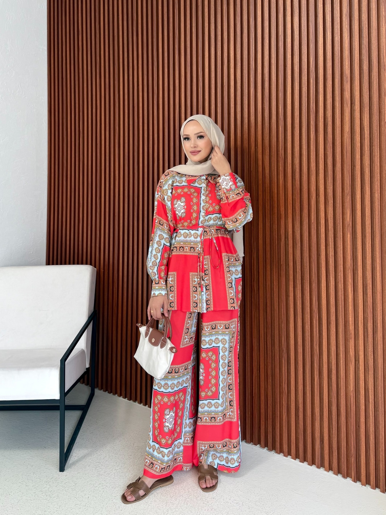 Desenli Gömlekli Takım 32-2385