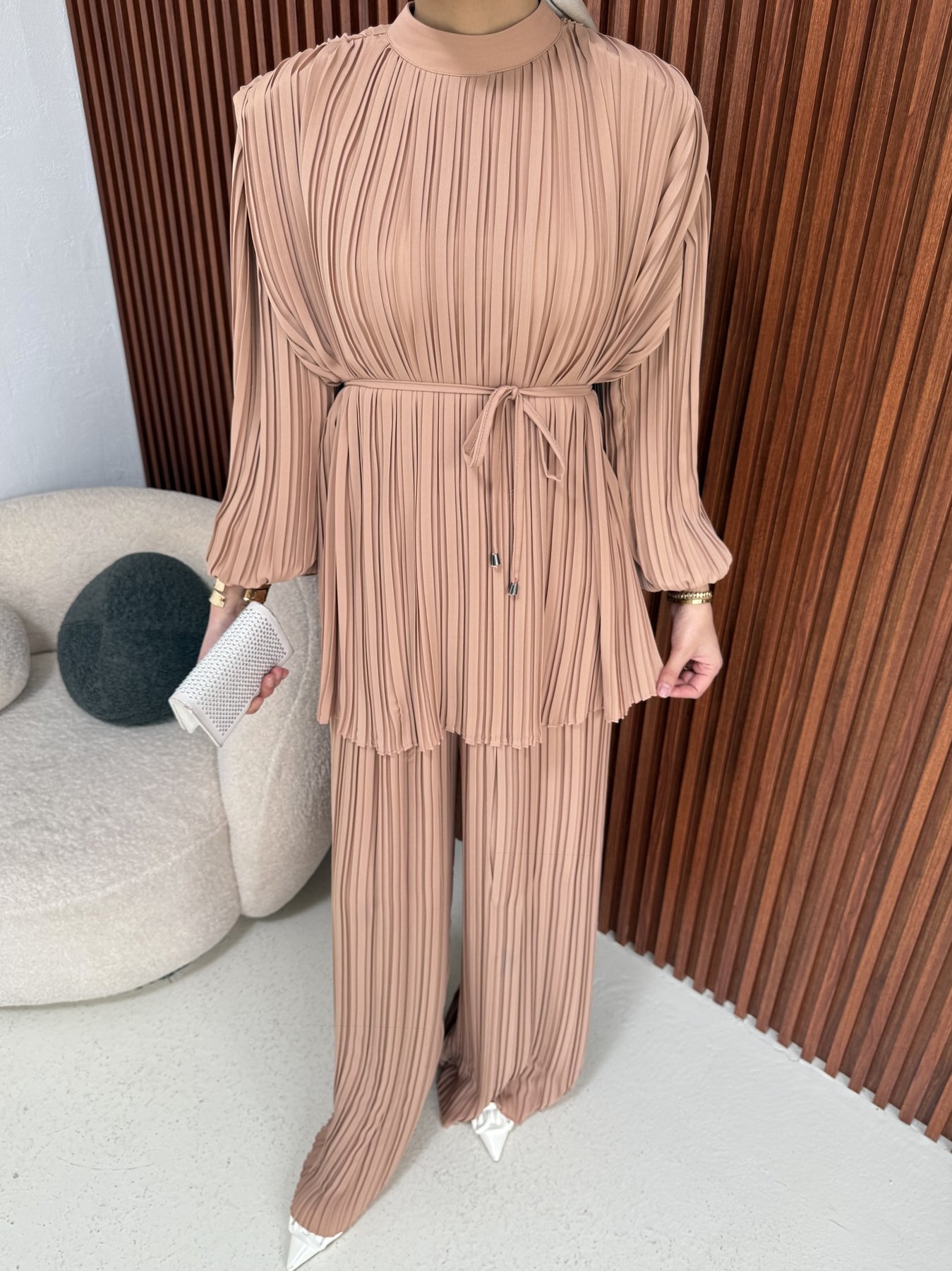 Piliseli Pantolonlu Takım 32-2335