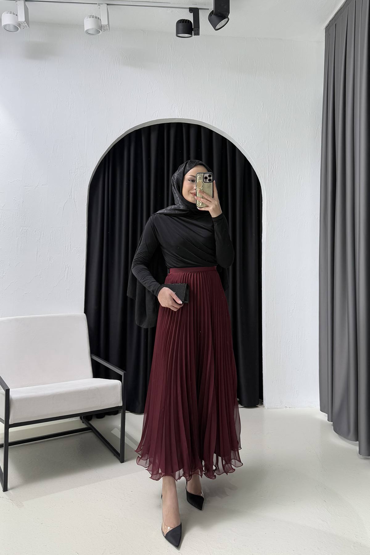 Pilise Şifon Etek 3-2262
