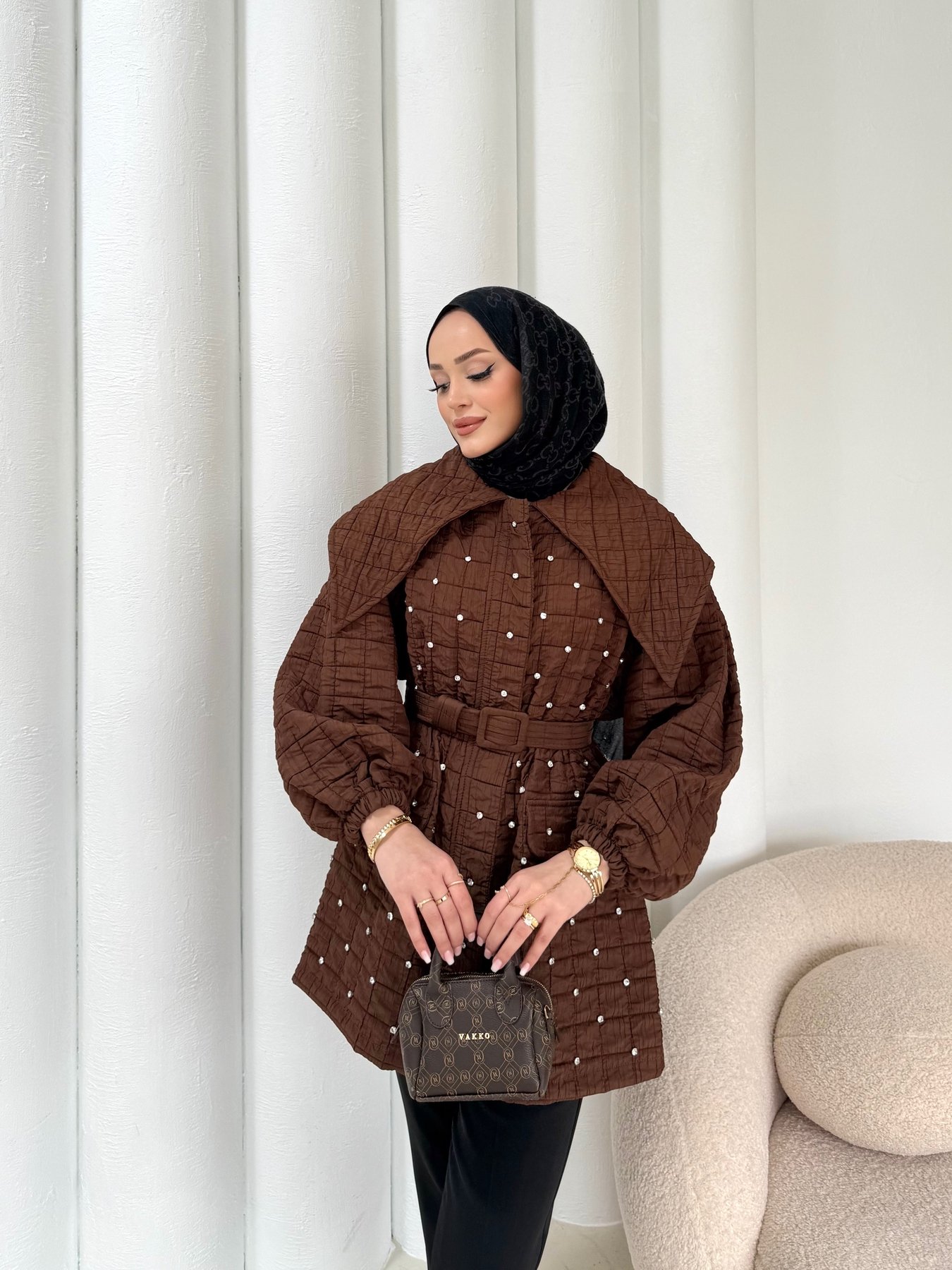 Taşlı Kapitone Kap 32-2315