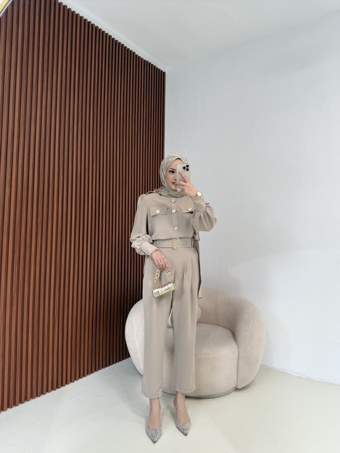 Düğme Detaylı Takım 32-2310